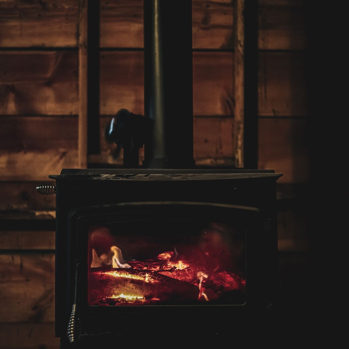 Freestanding Cast-Iron Wood Stove