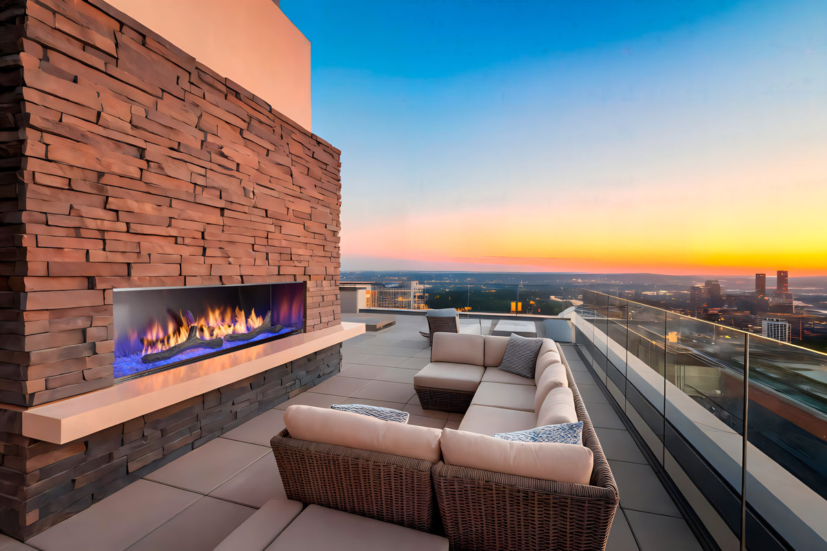 Majestic Lanai 72 Outdoor Linear Gas Fireplace — ODLANAIG-72