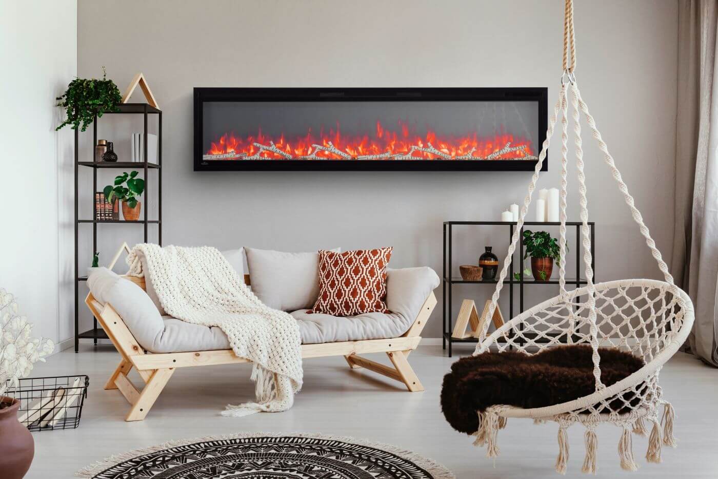Napoleon Entice 72 Wall-Hanging Electric Fireplace — NEFL72CFH-1